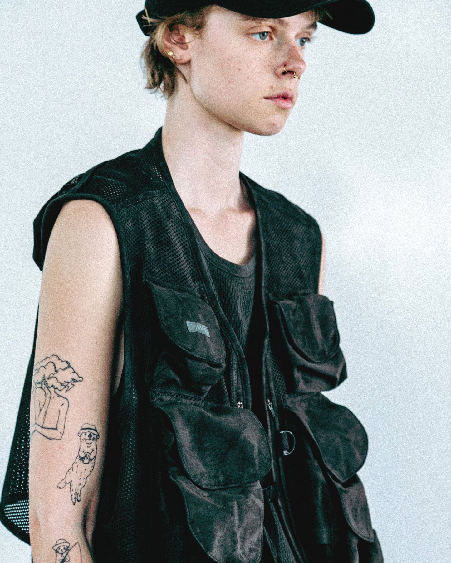 SUEDE MESH VEST