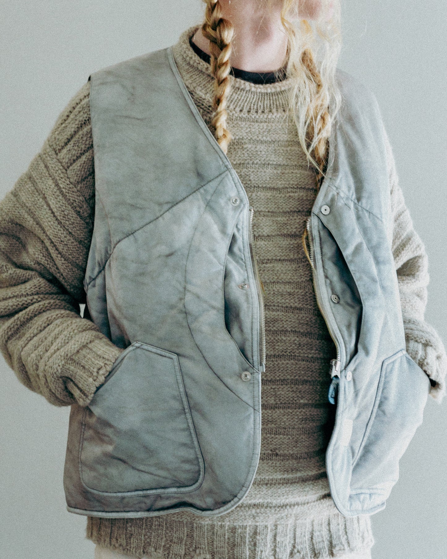 HAND-DYED HUNTING DOWN VEST