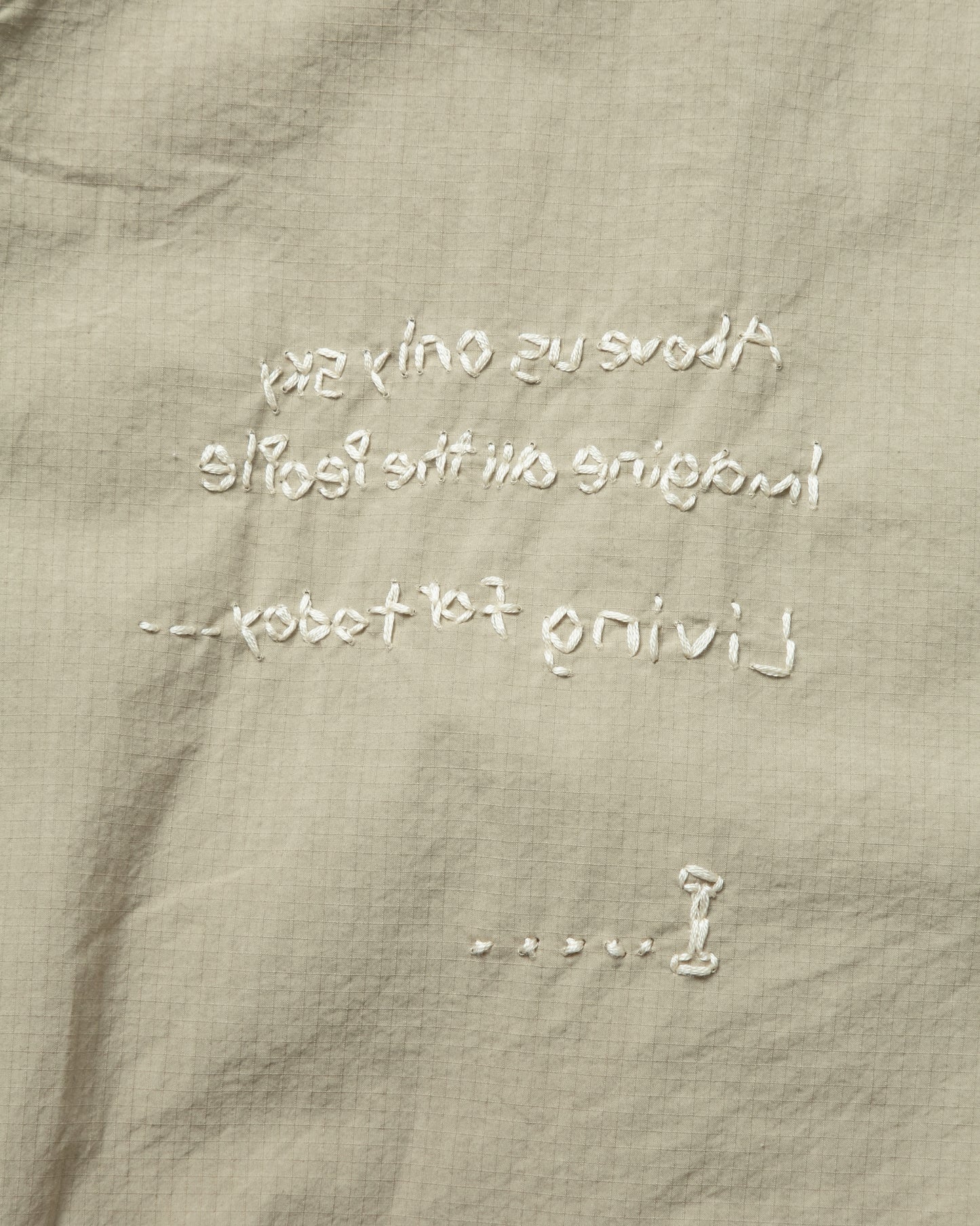 HAND-EMBROIDERED MESSAGE SHIRT (LIMITED)