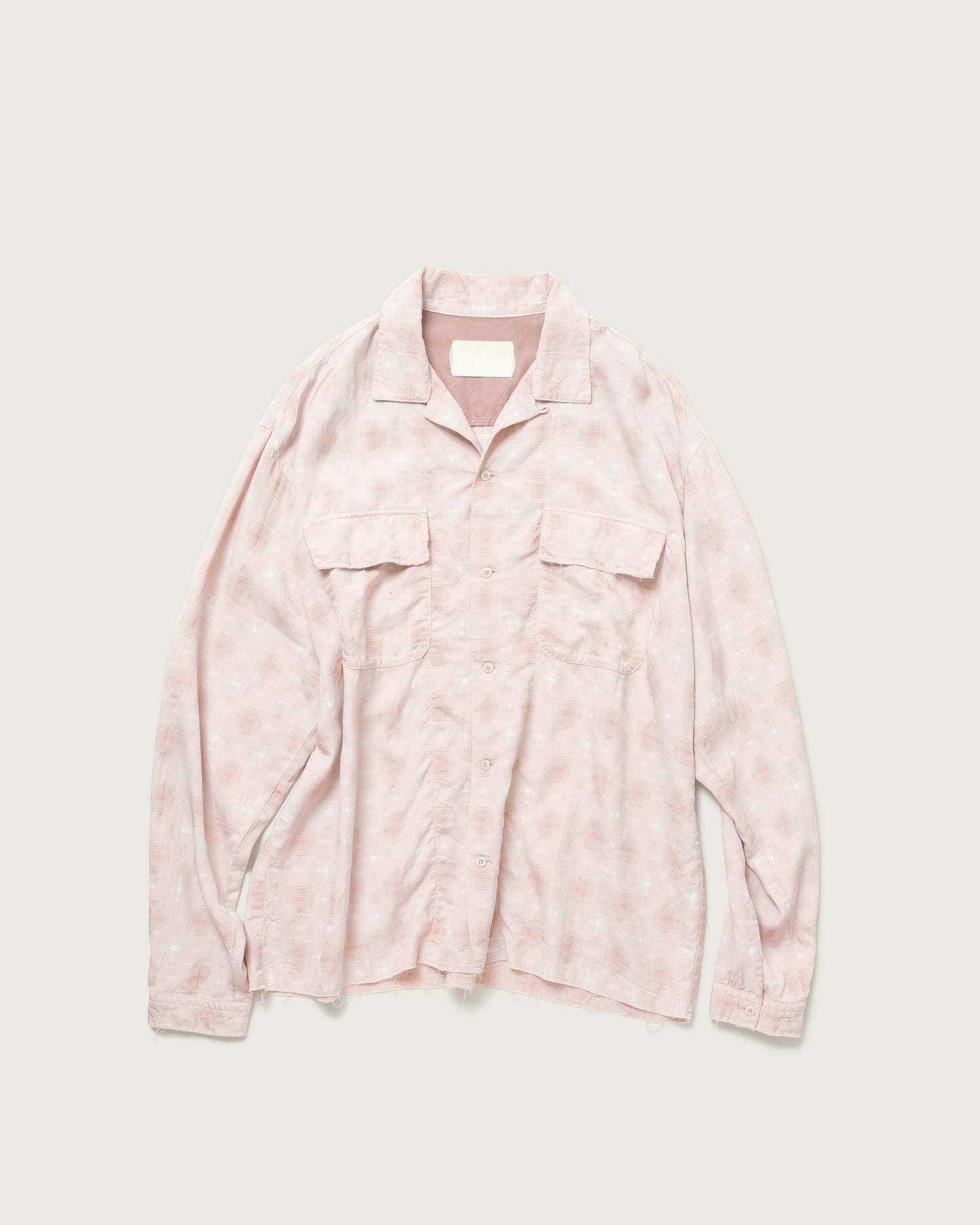 GARMENT-DYED CHECKED SHIRT