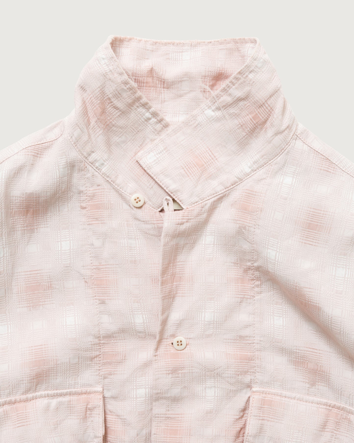 GARMENT-DYED CHECKED SHIRT