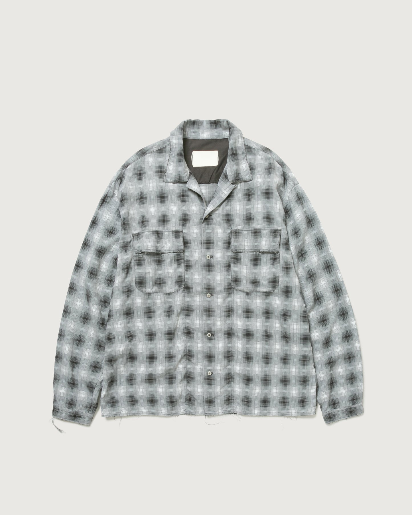 GARMENT-DYED CHECKED SHIRT