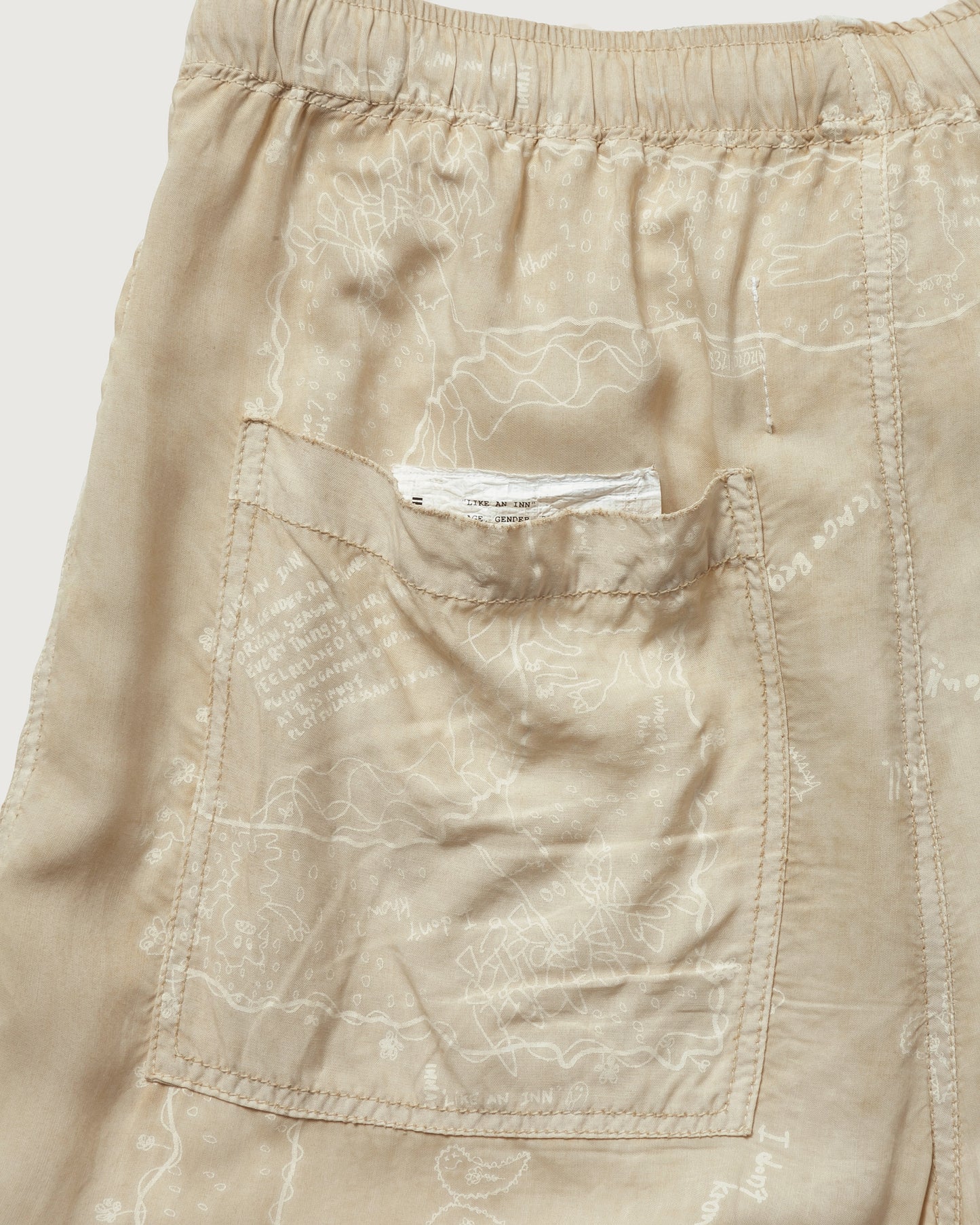 RAKUGAKI BANDANA EASY PANTS