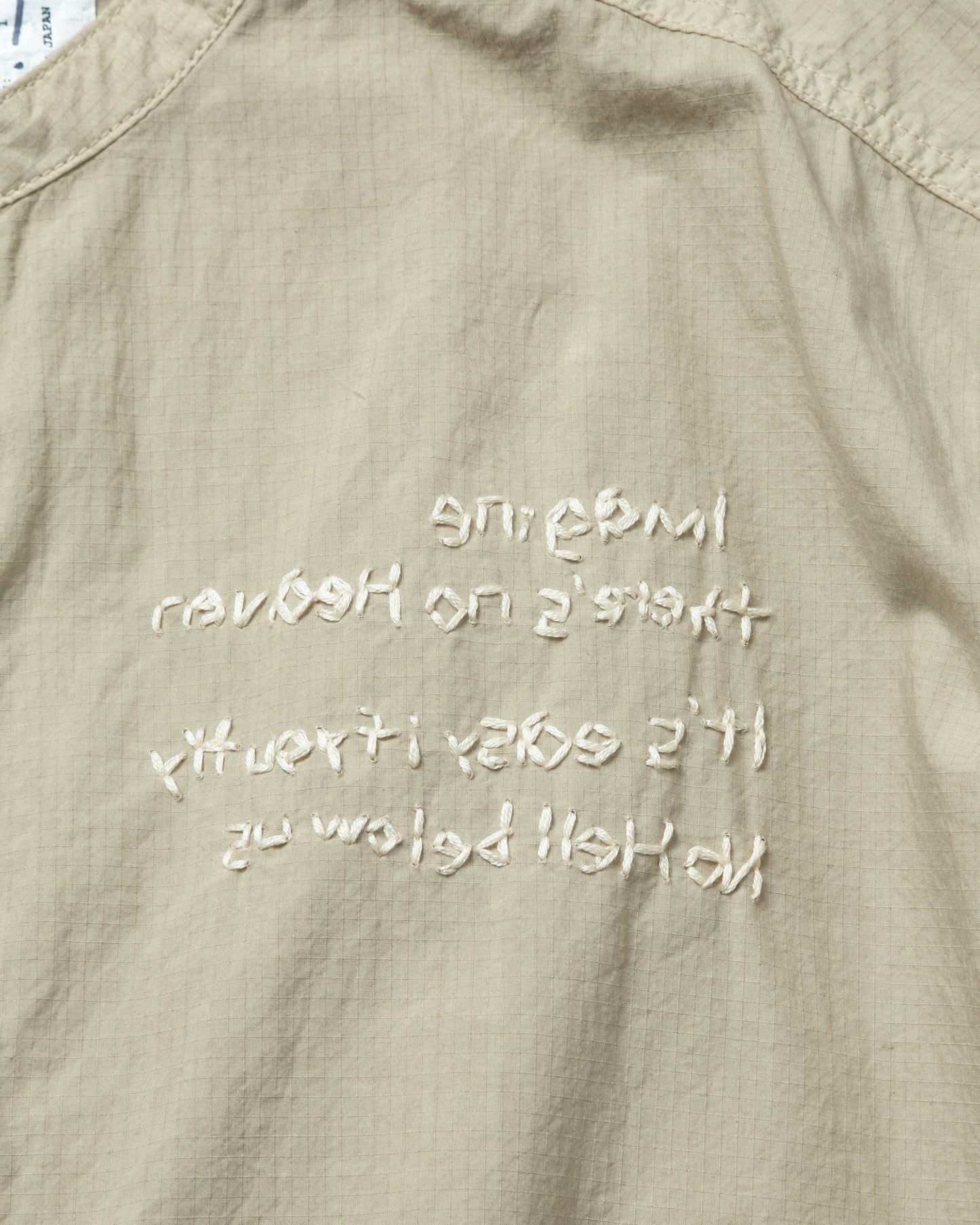 HAND-EMBROIDERED MESSAGE SHIRT (LIMITED)