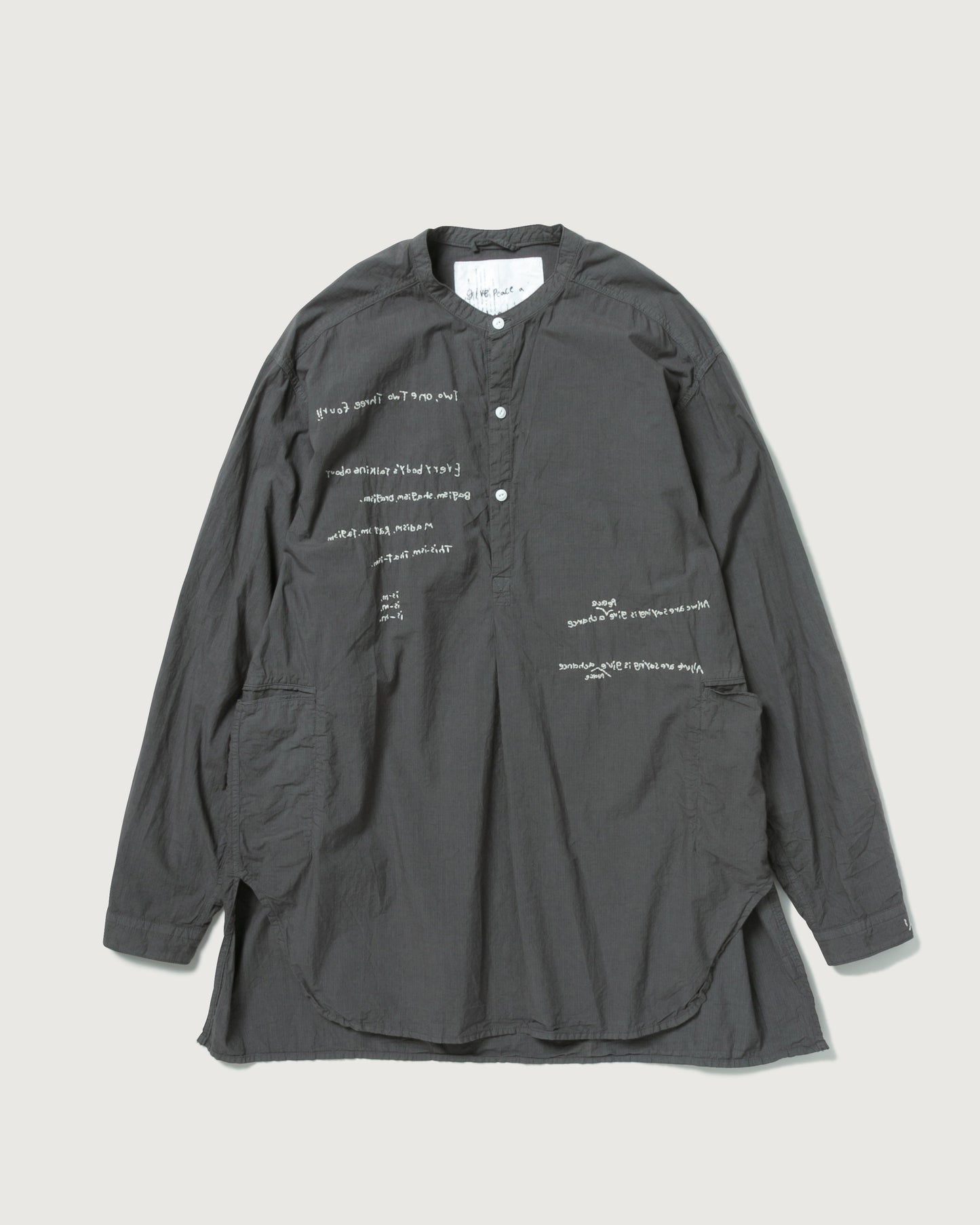 HAND-EMBROIDERED MESSAGE SHIRT (LIMITED)