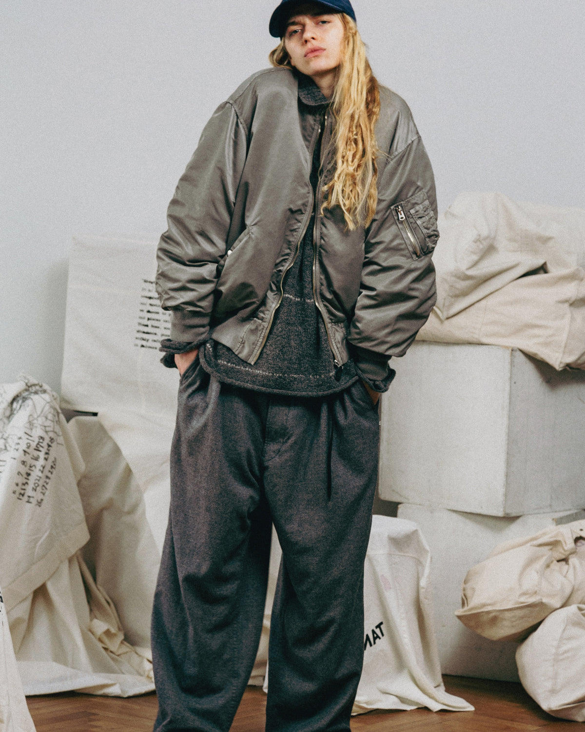 HAND-DYED BOMBER JACKET