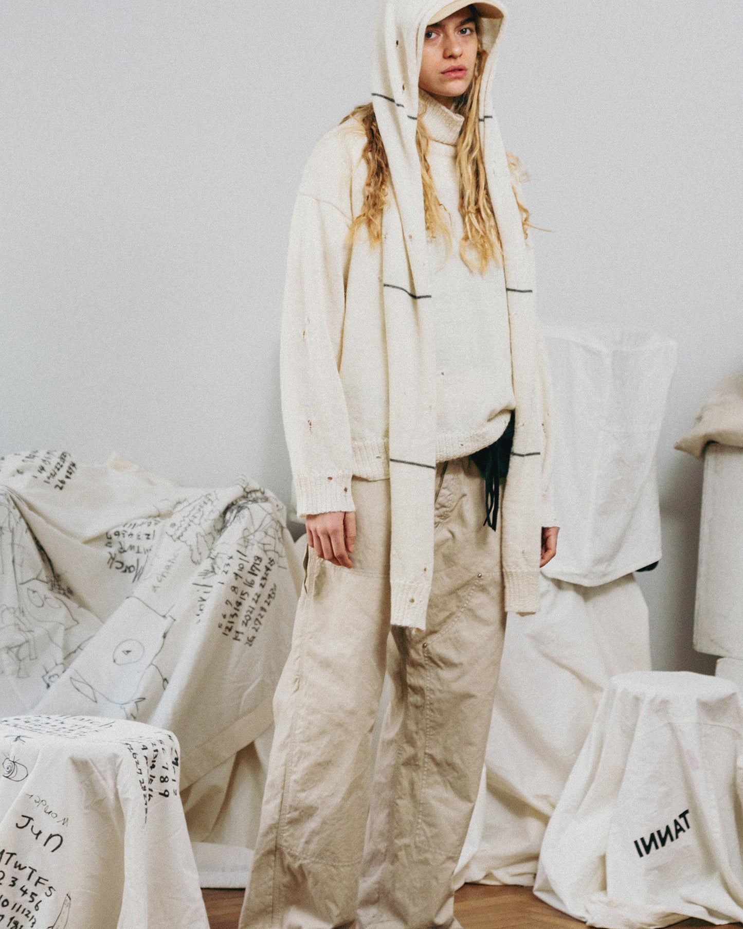 PIGMENT PRINT PAINTER PANTS