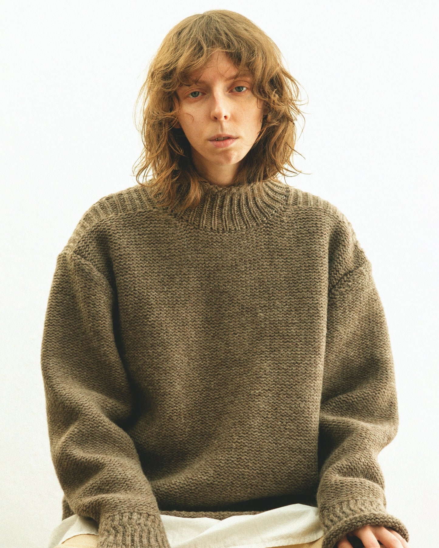 LOW GUERNSEY SWEATER